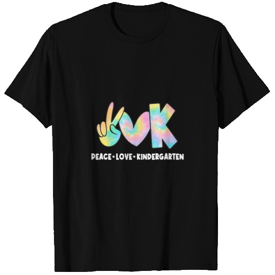Peace Love Kindergarten Back To School Kindergarten Teacher T-Shirts