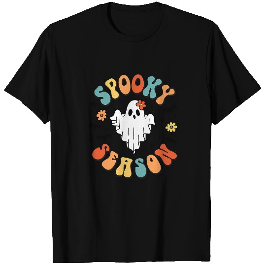 Spooky Season Cute ghosts Groovy Halloween Retro vintages 489 T-Shirts