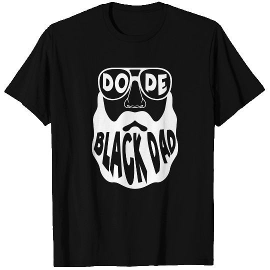 Black Father Bearded Black Dads Gift Matter African Men T-Shirts