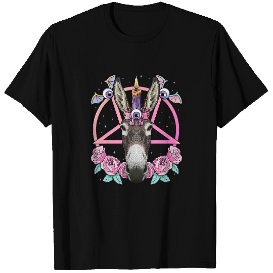 Pastel Goth Donkey Pagan Creepy Menhera Farm Donkey T-Shirts