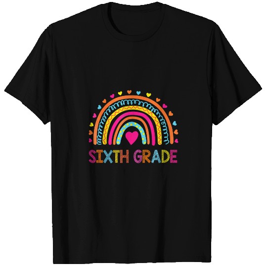 Sixth Grade Rainbow Girls Boys Teacher Team 6th Grade Squad T-Shirts
