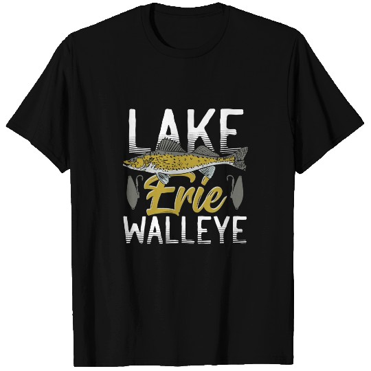 Fishing Lake Erie Walleye Fishing Hunting Fisher T-Shirts