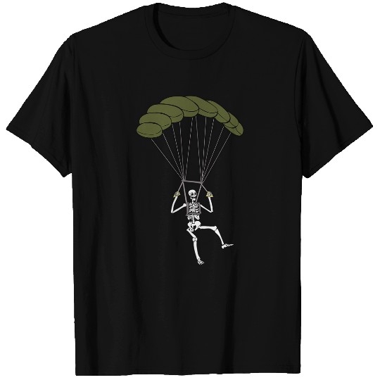 Skeletons Skulls Parachuting Halloween Costume Skydiving Suits Gear Skull T-Shirts