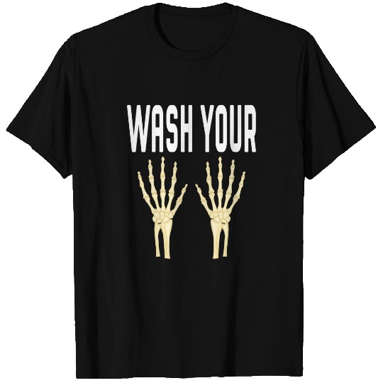 Skeletons Skulls Wash your hands Skeletons Hand washing clean soap Skull T-Shirts