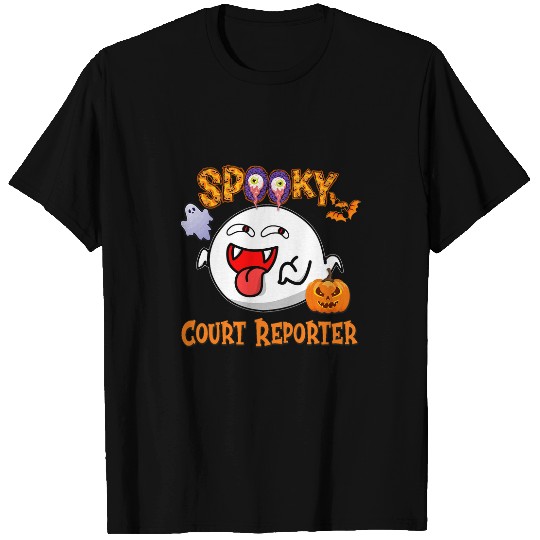 Boo Halloween Costume Spooky Court Reporter T-Shirts