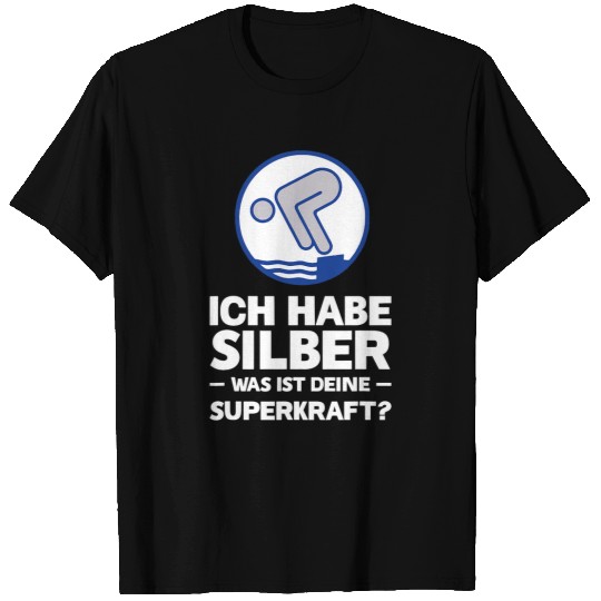 Swimming Pool Badge Silver T-Shirts