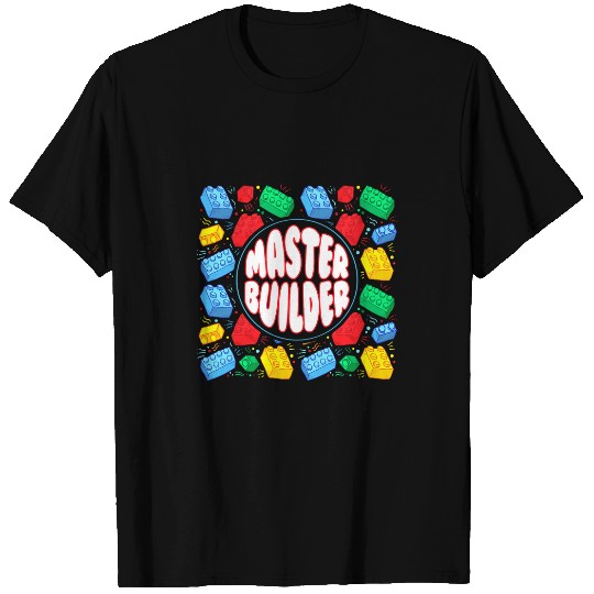 Brick Builder Funny Gift Blocks Master Builder T-Shirts