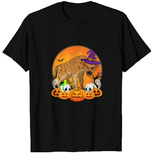 Skeletons Skulls Hyena Lover Scary Pumpkin Skull Witch Hyena Halloween 114 Skull T-Shirts