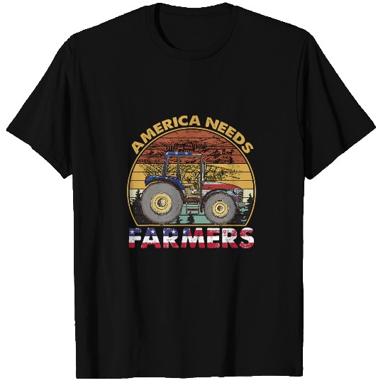Tractor driving America Needs Farmers Farming Farmer Tractor Farm T-Shirts