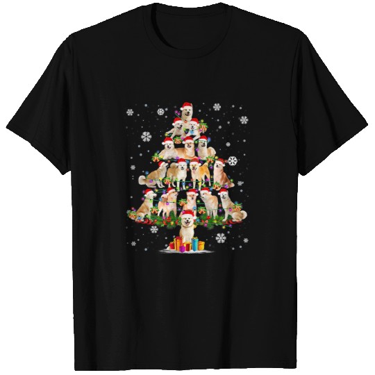 Dog Shiba Inu Santa Family Lover Christmas Tree xmass Light T-Shirts