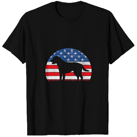 Labrador Lab Dog Black Labrador USA American Flag Yellow Lab 4th of July T-Shirts
