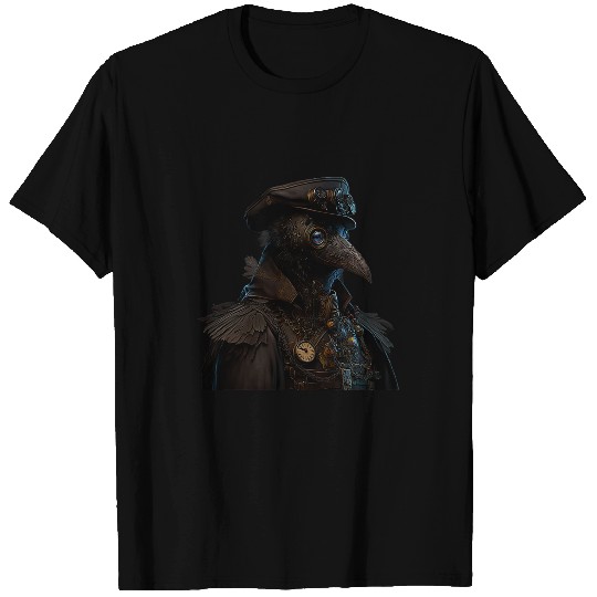 Steampunk Raven Medieval Fantasy Gothic Graphics T-Shirts