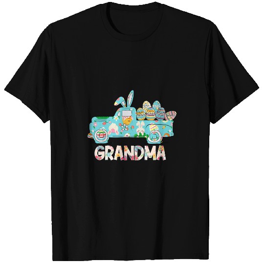 Tractor driving Grandma Easter Tractor Happy Easter Day Gift For Grandma T-Shirts