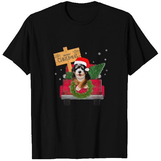 Bernedoodle Christmas truck matching pajamas T-Shirts