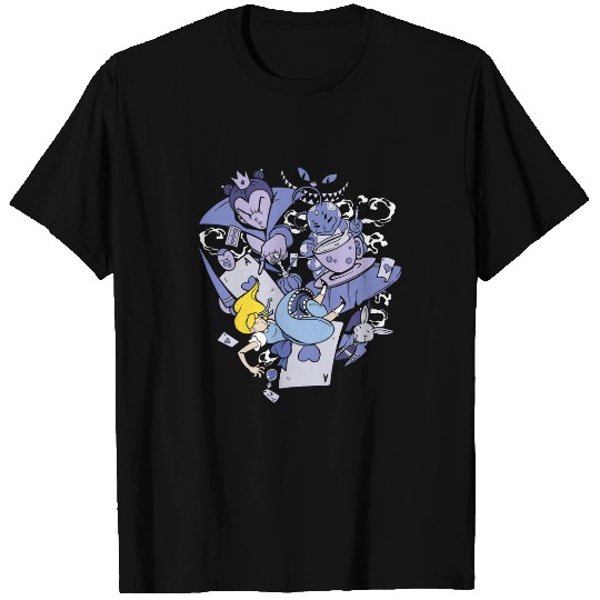 Rabbits Alice in wonderland Pokers playing cards Queen rabbit teacup T-Shirts