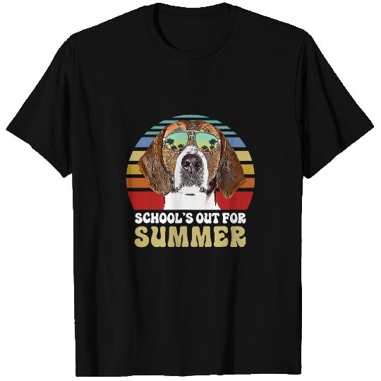 Schools Out for Summer American Foxhound Dog Teacher T-Shirts