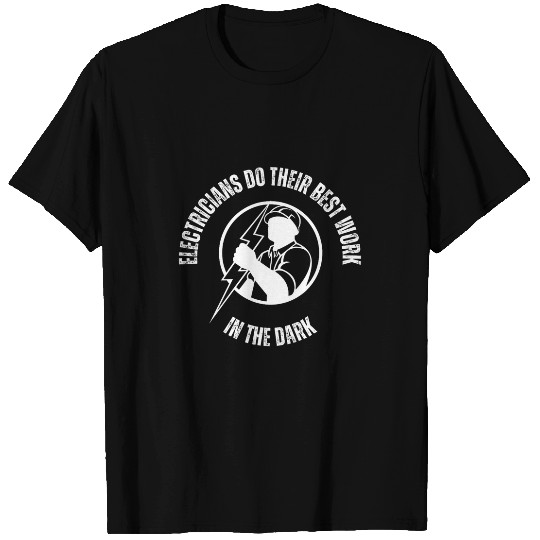 Funny Electrician Construction Worker Lineman lightning bolt T-Shirts