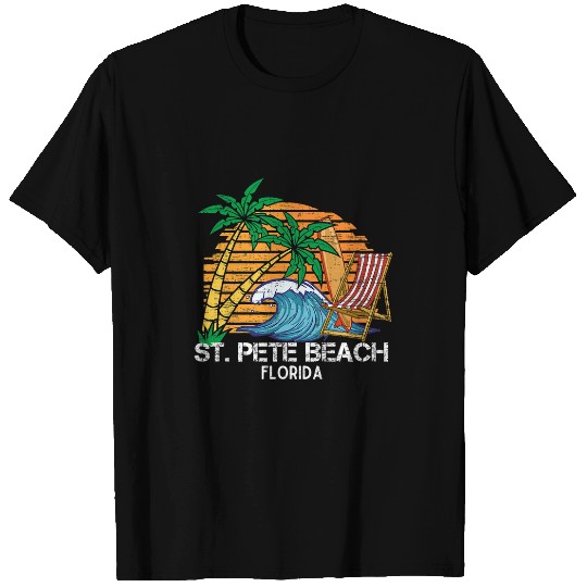 Surf Life vintages St Pete Beach Florida Surf Vacation Retro Sunset T-Shirts