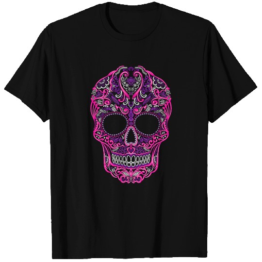 Skeletons Skulls Sugar Skull Calavera Mexico Cool Skeletons Halloween Skull T-Shirts