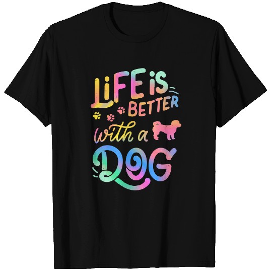 ShihPoo Life is Better with my Dog Mom Dad T-Shirts