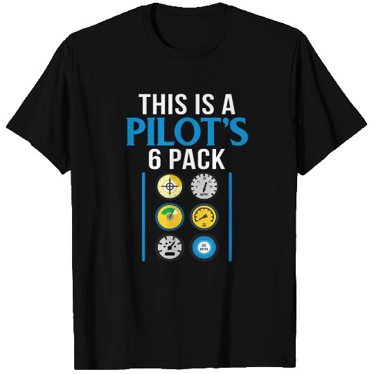 Funny Retro vintages Pilot Airline This is a Pilots Six Pack T-Shirts