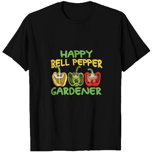 Funny Gardening Humor Happy Bell Pepper Gardener T-Shirts