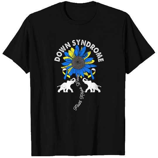 Down Syndromes Awareness Faith Hope Love Down Syndromes T-Shirts
