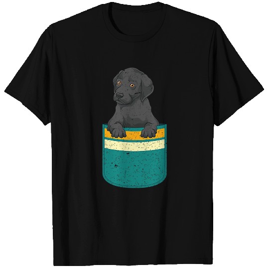 Labrador Lab Dog Pocket Black Labrador Lover Animal Pet Dog Owner Black Lab T-Shirts