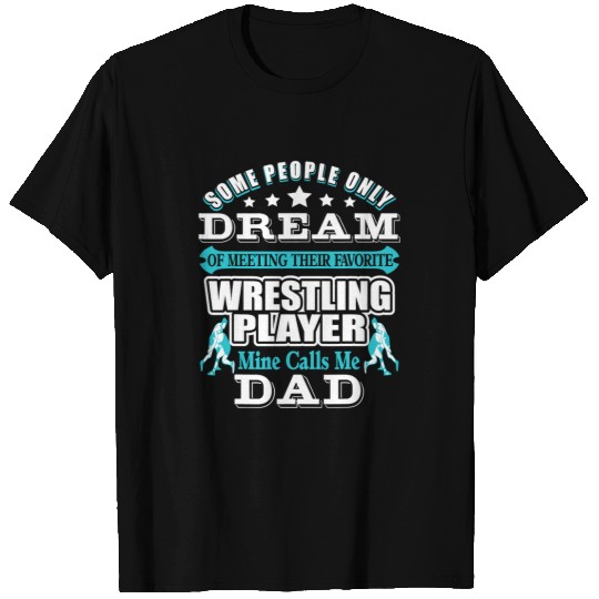 Mens Wrestling Mom Dad for College High School Player T-Shirts
