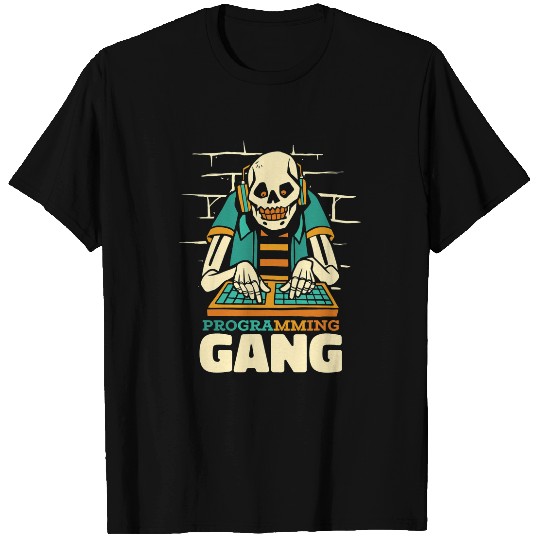 Programmer Skeletons Coder Developer Programming Coding T-Shirts