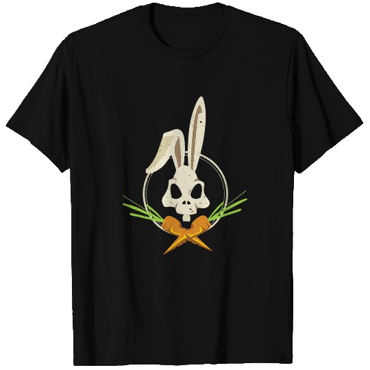 Skeletons Skulls Rabbit Crossbones Carrots Easter Day Skull T-Shirts