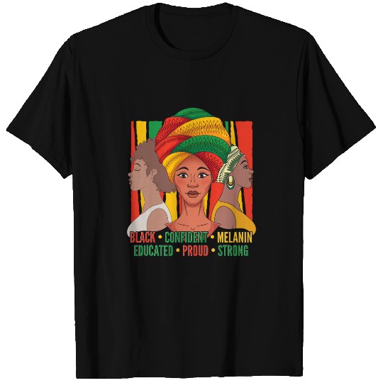 African American Women Proud BHM Black History Month T-Shirts