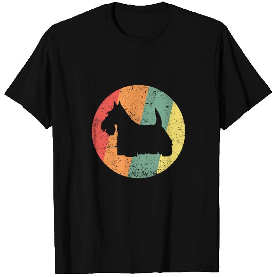 Dog Scottish Terrier s Retro Sunset Scottie Dog Lover Gift T-Shirts