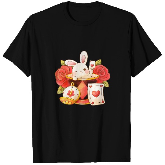 Rabbits Cute White rabbit Alice in wonderland costume 306 T-Shirts