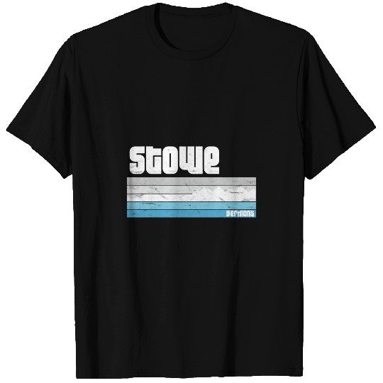 Skiing Ski Stowe Vermont VT Retro vintages Skiing Snowboarding love T-Shirts