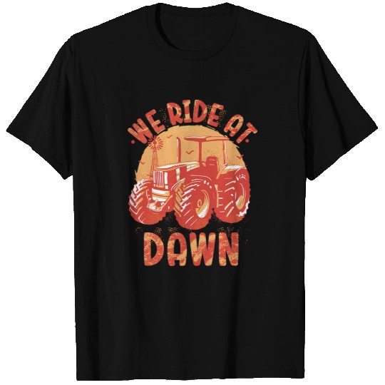 We Ride At Dawn Dad Lawn Mower Make Laugh Day Yard Work 2 T-Shirts