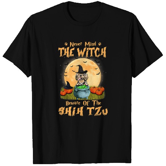 Never Mind The Witch Beware Of Shih Tzu Dog Halloween 2 T-Shirts