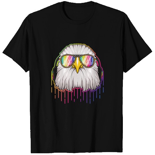 Music Bald Eagle Dj With Headphones Musical Lovers 414 T-Shirts
