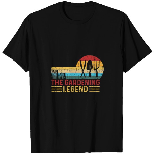 Dad Gardening Legend Funny Garden Gardener Plants Graphic T-Shirts