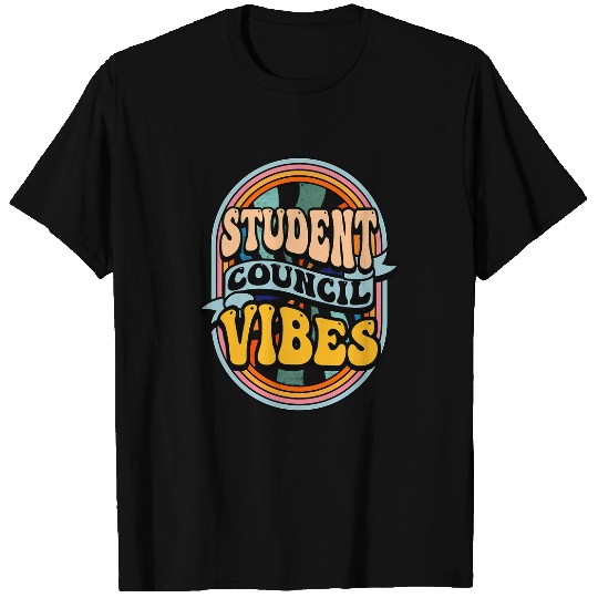 Groovy Student Council Vibes Retro School Student Council T-Shirts