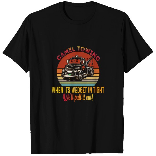 Camel Towing Funny Retro Trucker 1 T-Shirts