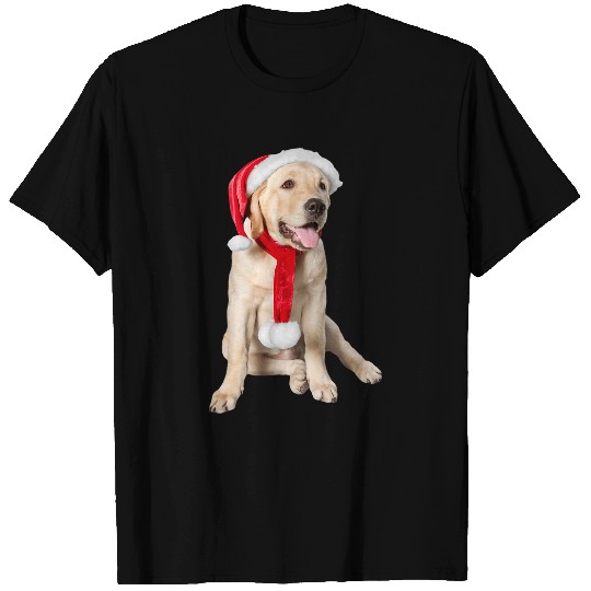 Labrador Lab Dog Yellow Lab Puppy Santa Pic Christmas Cute Labrador Retriever T-Shirts
