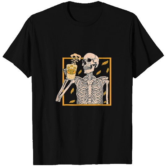 Skeletons Skulls vintages Halloween Skeletons Pumpkin Spice Latte Syrup Creamer 325 Skull T-Shirts