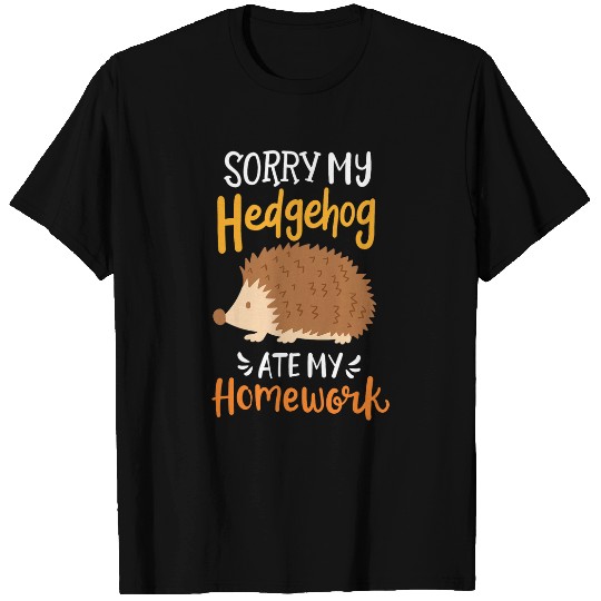 Hedgehog Homework Student School T-Shirts