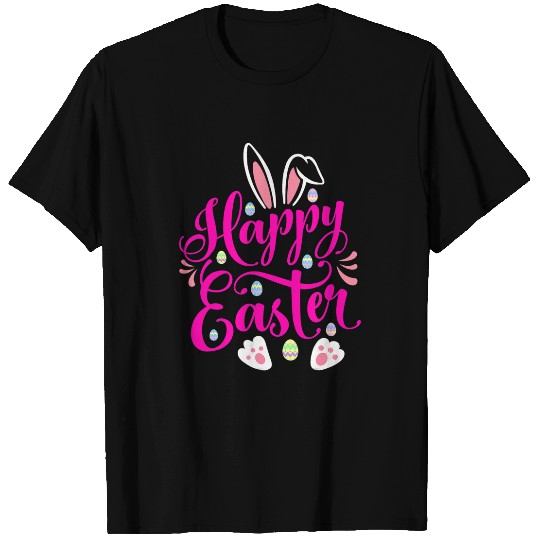 Rabbits Happy Easter Bunny Rabbit Face Easter Eggs Easter Day Women T-Shirts