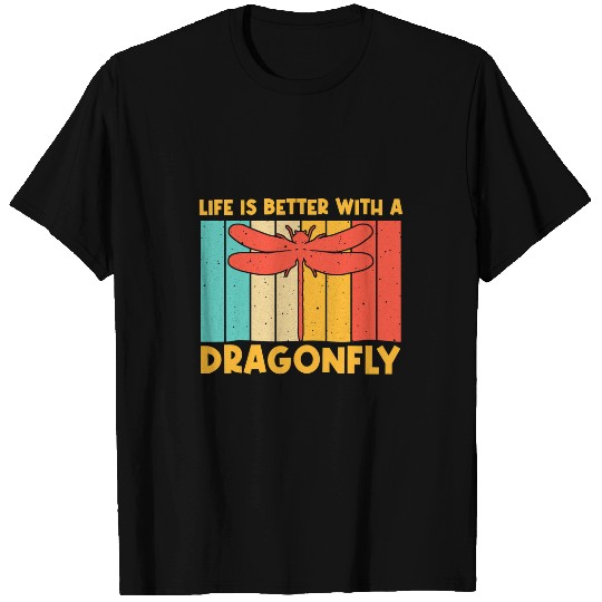 vintages Dragon Fly Art For Men Women Dragonfly Insect Lover 3 T-Shirts