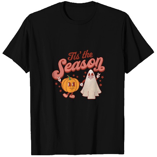 Tis the Season Pumpkin Boo 60s 70s Hippie Halloween Costume41 T-Shirts