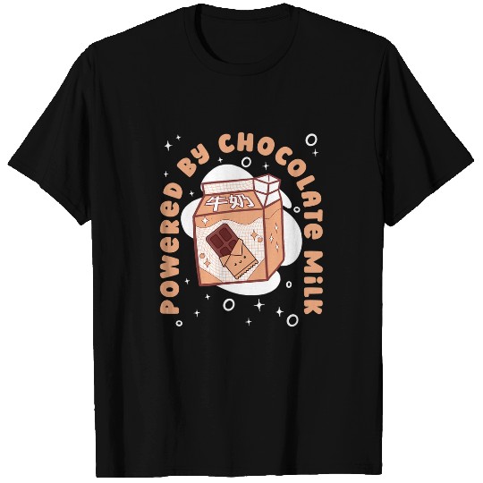 Powered By Chocolate Milk Japanese Kawaii Hot Chocolate T-Shirts