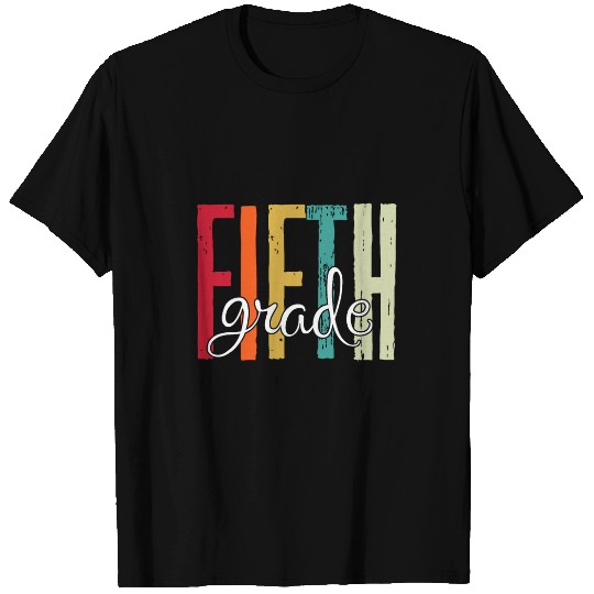 Fifth Grade Boys Teacher Team Retro vintages 5th Grade Squad T-Shirts