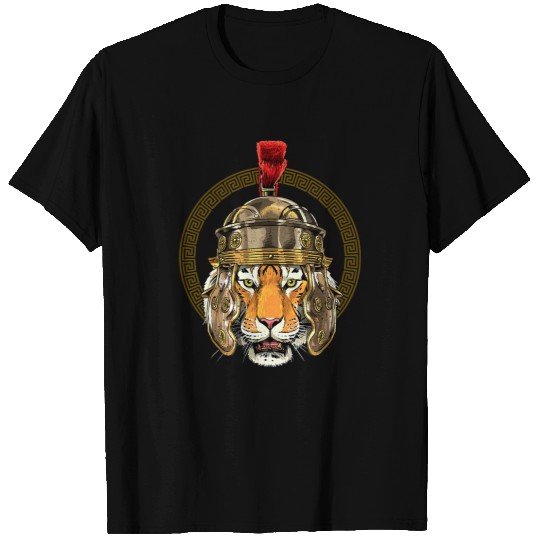 Tiger Gift in Roman Helmet Centurion Legionnaire Tiger Lover 247 T-Shirts